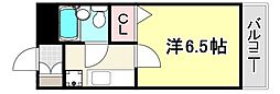 リアライズ摂津本山 ワンルームの間取図画像
