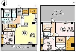 シークリサンス西岡本 3LDKの間取図画像