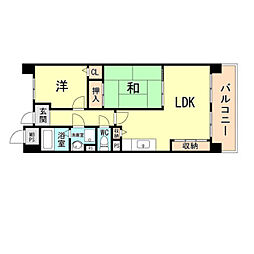 ウエストコート11番街 2LDKの間取図画像