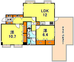 りりぱっとはうす 2LDKの間取図画像