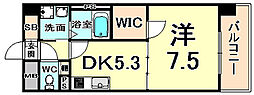 メゾン桜 1DKの間取図画像