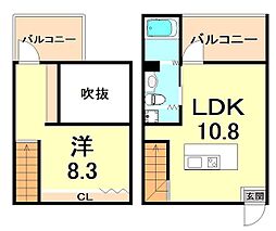 BRA 1LDKの間取図画像