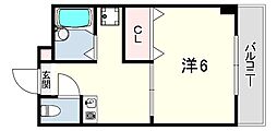 グローリーメゾン 1Kの間取図画像