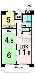 クラウンハイム東淀川弐番館 3LDKの間取図画像