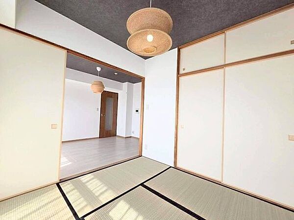扉を開けるとリビングとつながり開放感のある広い空間に◎