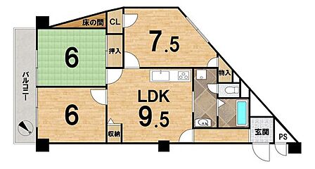 3LDK、専有面積71.54m2、バルコニー6.51m2、南東向き◆即日内覧可能です!お気軽にお問い合わせください♪水曜日も営業しております。