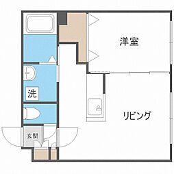 NorthPoints東札幌 1LDKの間取図画像