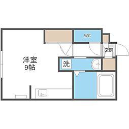 アイアール菊水 ワンルームの間取図画像