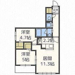 グランドサクセス南麻生 2LDKの間取図画像