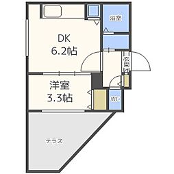 Trentuno 1DKの間取図画像
