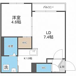 ル・ファール学園前 1LDKの間取図画像