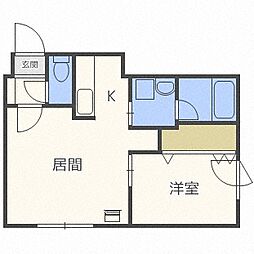 ファーラー33 1LDKの間取図画像