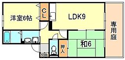 グランドール谷田川 2LDKの間取図画像