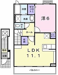 エミネンス 1LDKの間取図画像