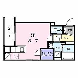 GLORYINOUE南王子 ワンルームの間取図画像