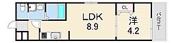 ALEGRIA垂水 1LDKの間取図画像