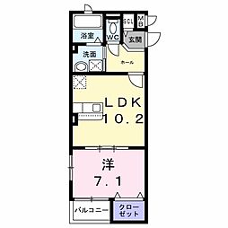 ヴェルナール赤羽 1LDKの間取図画像