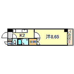 アートプラザ神戸西 1Kの間取図画像