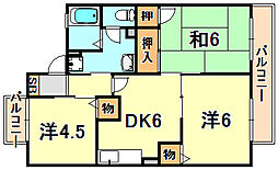 グランディール福田 3DKの間取図画像