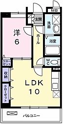 パストラルメゾングラン 1LDKの間取図画像
