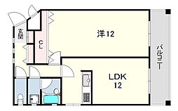 アークパレス誠 1LDKの間取図画像