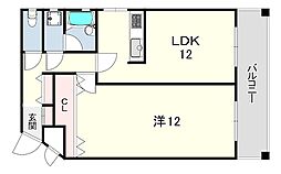 アークパレス誠 1LDKの間取図画像