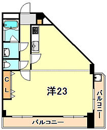クレドール垂水2 ワンルームの間取図画像