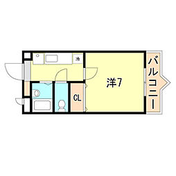 エクセーラUQ 1Kの間取図画像