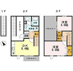グランアヴァンティ2B 2DKの間取図画像