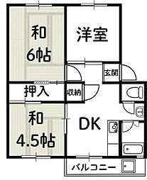 神陵台特別住宅 3DKの間取図画像