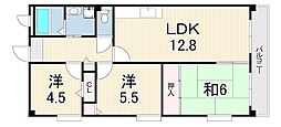 オーシャン 3LDKの間取図画像