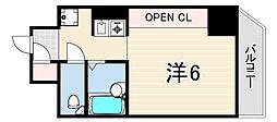 シャトル西神戸 ワンルームの間取図画像