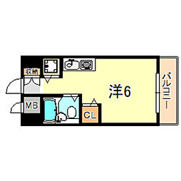 フォレスト明石 ワンルームの間取図画像