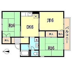 メゾン有瀬 3DKの間取図画像