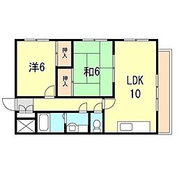 コンフォート宮下 2LDKの間取図画像