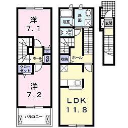 アルストロメリア1 2LDKの間取図画像