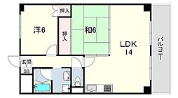 ロイヤルメゾンアドニス 2LDKの間取図画像