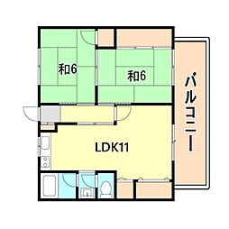 ステージ和坂3 2LDKの間取図画像