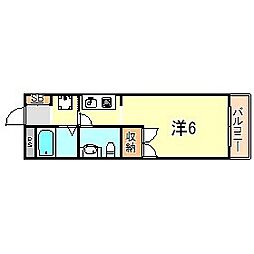 マ・メゾン ワンルームの間取図画像