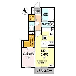 明石市二見町西二見アパート 1LDKの間取図画像