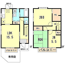 サンクヴィラージュ 3LDKの間取図画像