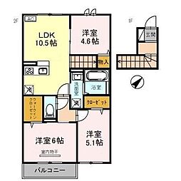 D-room高岡 3LDKの間取図画像