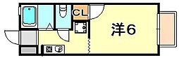 ラポール ワンルームの間取図画像