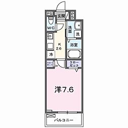 ルポ舞子弐番館 1Kの間取図画像