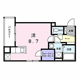 GLORYINOUE南王子 ワンルームの間取図画像