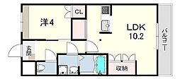 シャンピア 1LDKの間取図画像