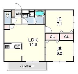 MTスクエア 2LDKの間取図画像