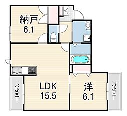 ヘーベルメゾン西明石A 1SLDKの間取図画像