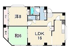 さつきビル 2LDKの間取図画像