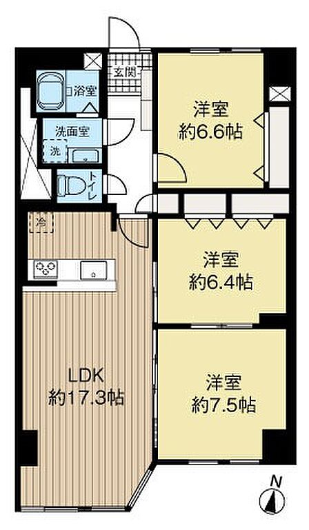 3LDK 間取り